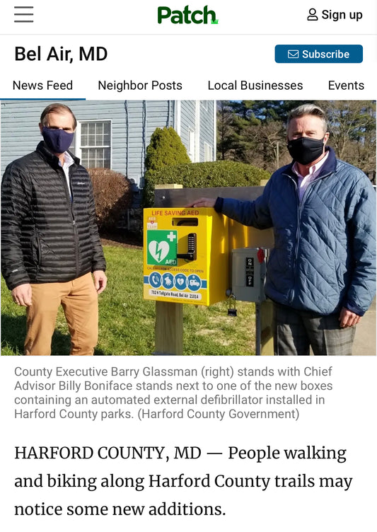 Harford County Maryland Deploys Seven Outdoor AED Units