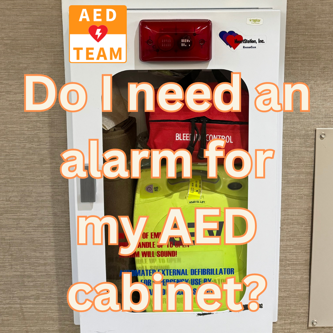 Do I need an alarm for my AED cabinet?
