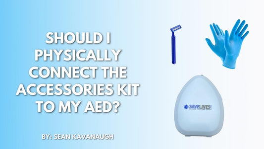 Should I physically connect the Accessories Kit to my AED?