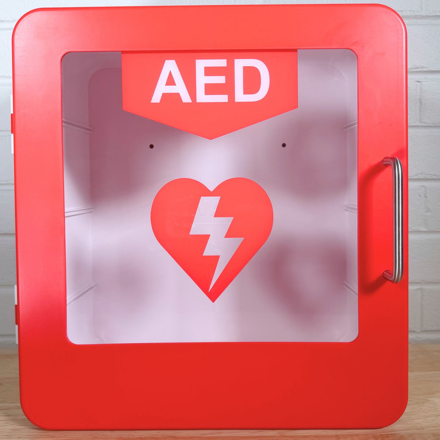 Indoor AED Cabinet - White/Red